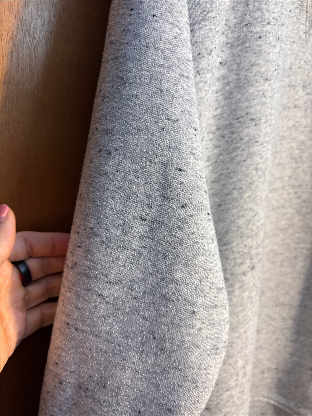 Carhartt Heather Gray Crewneck Sweatshirt with textured Sleeve Logo - Picture 6 of 11